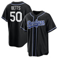 Los Angeles Dodgers #50 Mookie Betts Black CONTON Lights Out Limited Stitched Jersey