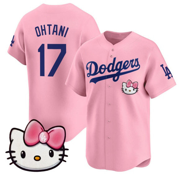 Los Angeles Dodgers #17 Shohei Ohtani Pink CONTON 2025 Hello Kitty Vapor Limited Stitched Jersey