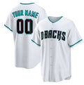 Custom Arizona Diamondbacks White CONTON Cool Base Stitched Jersey