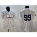New York Yankees #99 Aaron Judge White CONTON Bronx Graffiti Vapor Limited Stitched Jersey