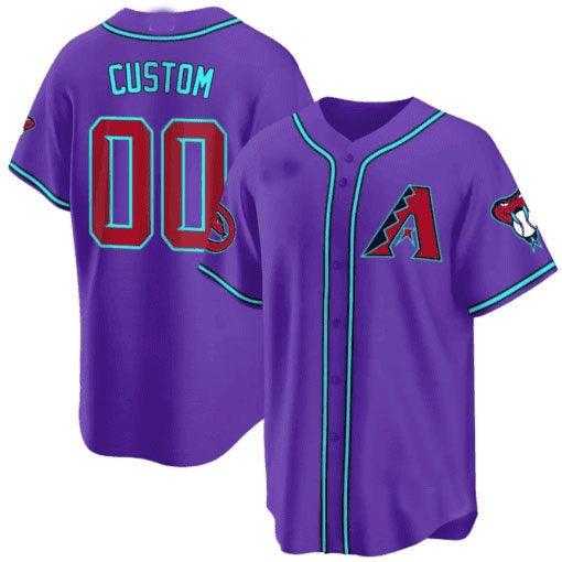 Custom Arizona Diamondbacks 2024 Cool Base Jersey V2 ¨C All Stitched-Purple CONTON