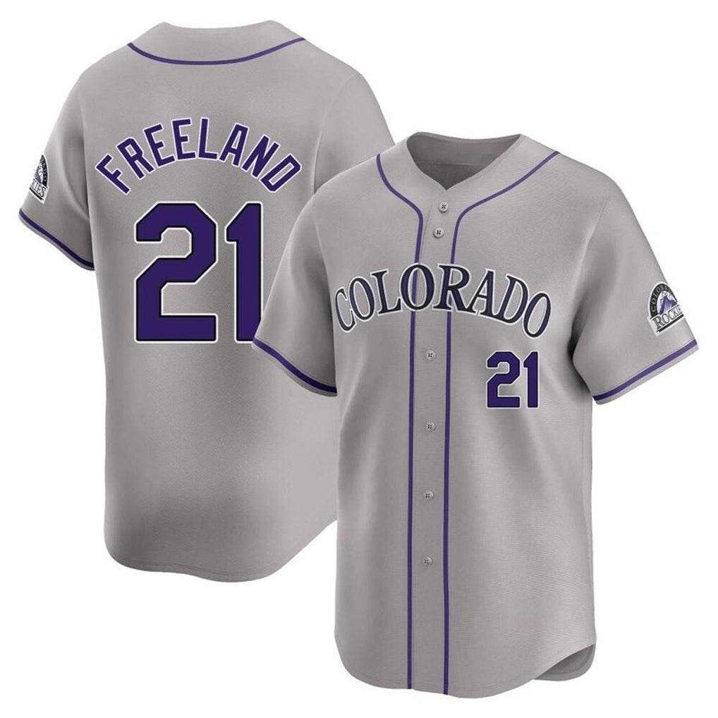 Colorado Rockies #21 Kyle Freeland Player Gray CONTON Limited Home Stitched Jerseys