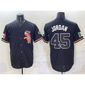 Chicago White Sox #45 Michael Jordan Black CONTON Mexico Limited Stitched Jersey