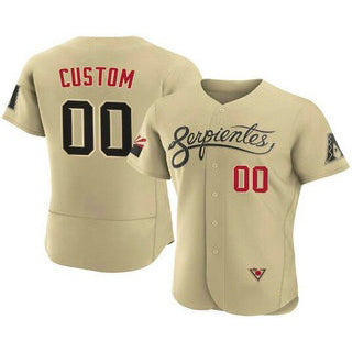 Custom Arizona Diamondbacks ACTIVE PLAYER 2021 Gold CONTON City Connect Flex Base Stitched Jersey