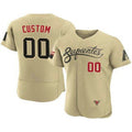 Custom Arizona Diamondbacks ACTIVE PLAYER 2021 Gold CONTON City Connect Flex Base Stitched Jersey