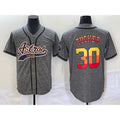 Houston Astros #30 Kyle Tucker Grey CONTON Gridiron Cool Base Stitched Jersey