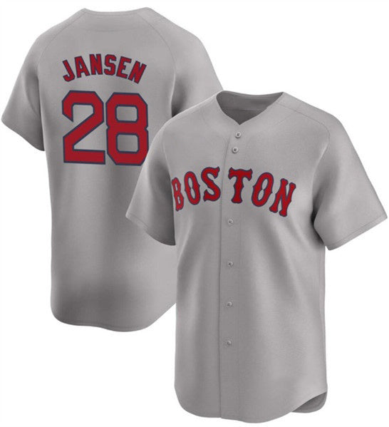 Boston Red Sox #28 Danny Jansen Gray CONTON 2024 Away Limited Stitched Jersey