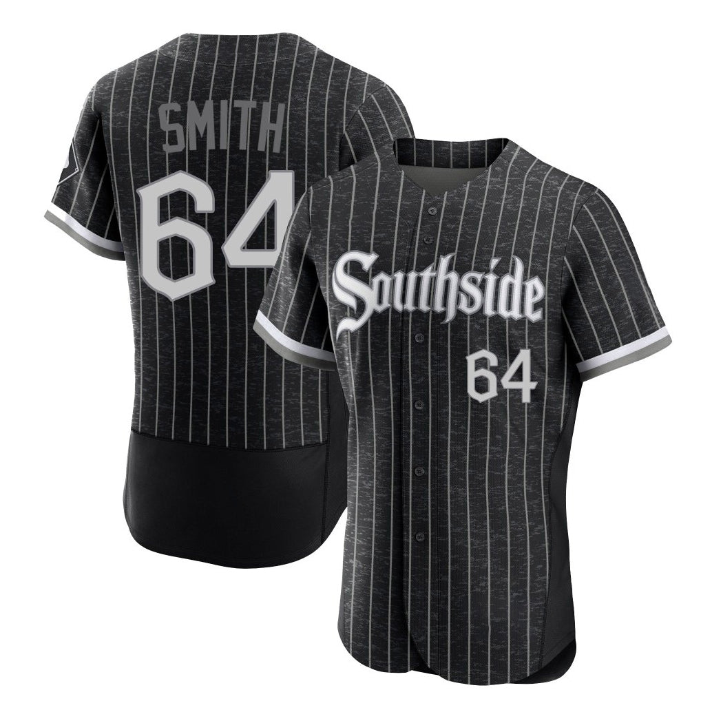 Chicago White Sox #64 Shane Smith Player Black CONTON City Connect Limited Elite Home Stitched Jerseys