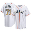 Houston Astros #71 Josh Hader Player Gold CONTON Collection Game Home Stitched Jerseys