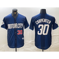 Detroit Tigers #30 Kerry Carpenter Number 2024 Navy CONTON City Connect Cool Base Limited Stitched Jersey