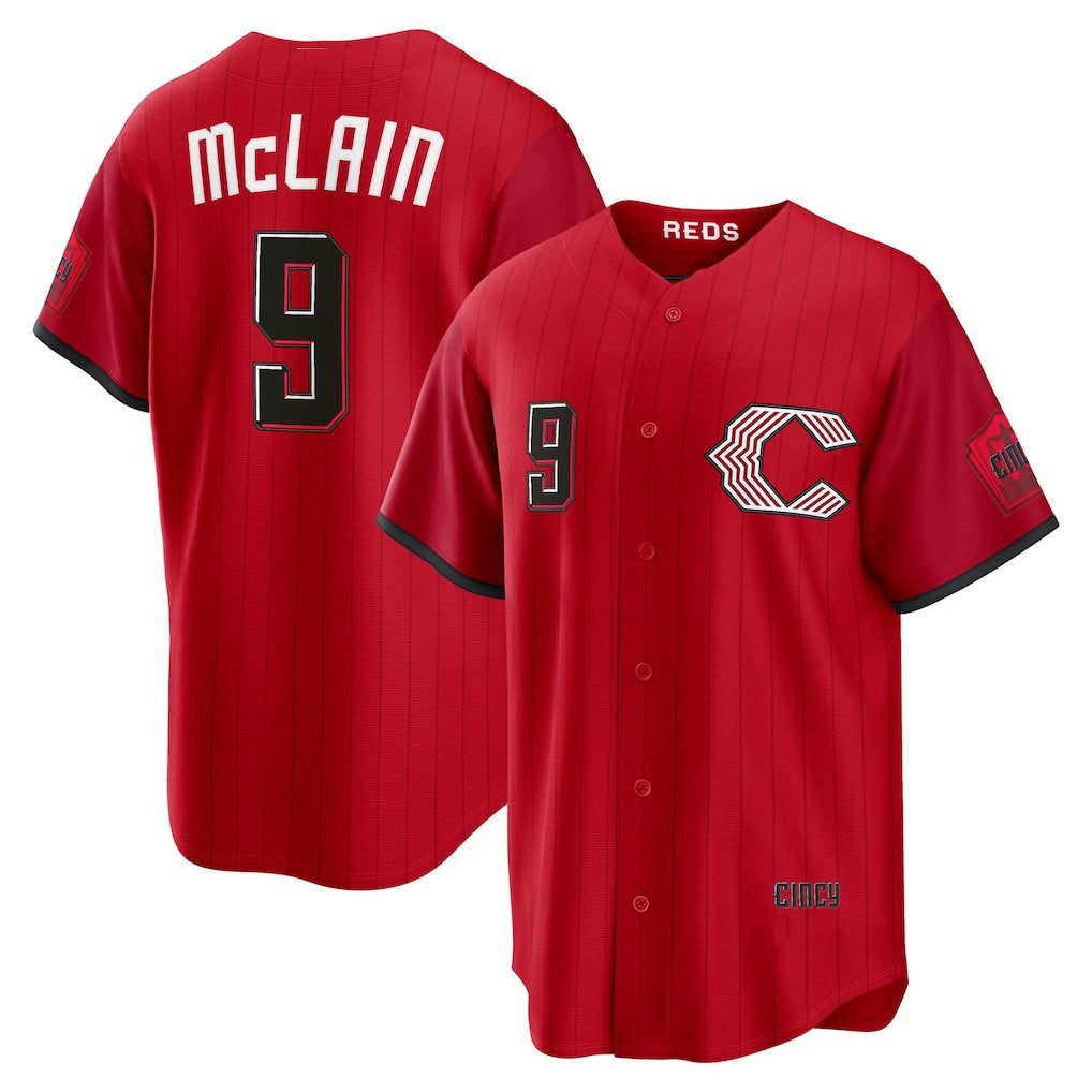 Cincinnati Reds #9 Matt McLain Red CONTON 2026 City Connect Stadium Jersey