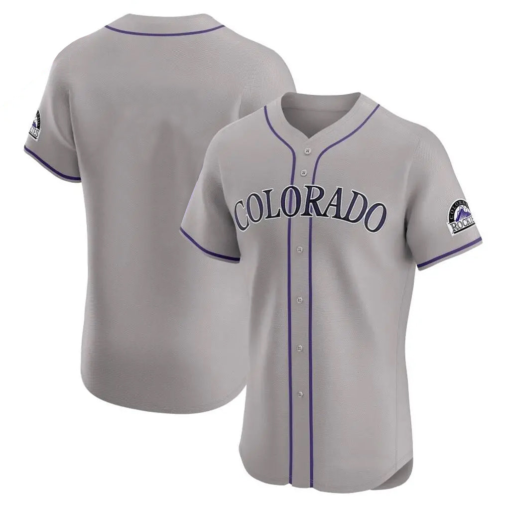 Colorado Rockies Blank Player Gray CONTON Limited Elite Home Stitched Jerseys