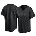 Cincinnati Reds #11 Barry Larkin Player Black CONTON T-shirt Game Home Stitched Jerseys