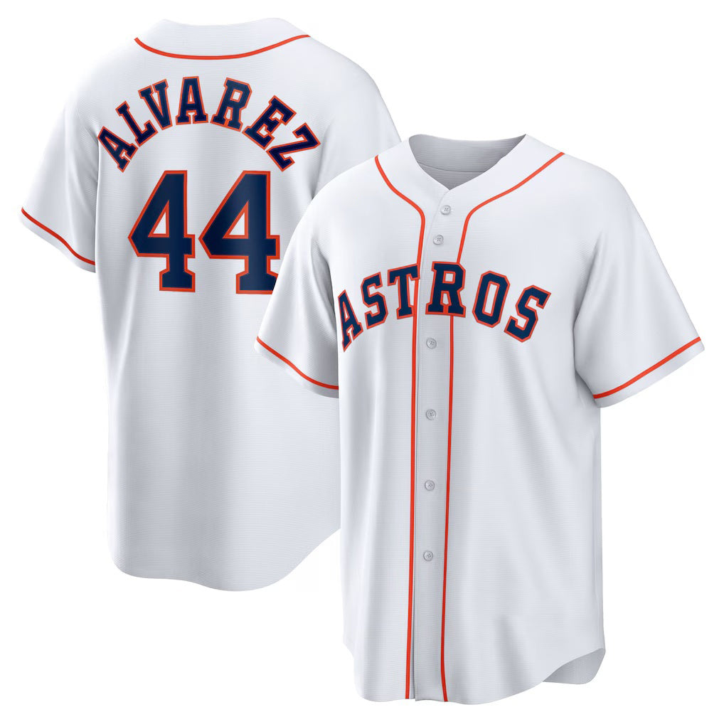 Houston Astros #44 Yordan ¨¢lvarez White CONTON Home Replica Player Jersey