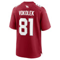 A.Cardinals #81 Travis Vokolek Cardinal CONTON Team Game Jersey
