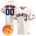Custom San Francisco Giants x Dragon Ball Cream CONTON Vapor Premier Limited Jersey - All Stitched