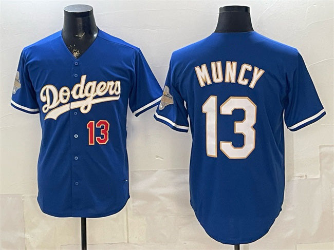 Los Angeles Dodgers #13 Max Muncy Royal CONTON 2026 Alternate Gold Collection Stadium Stitched Jersey