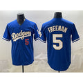 Los Angeles Dodgers #5 Freddie Freeman Royal CONTON Limited Stitched Jersey