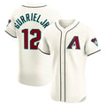 Arizona Diamondbacks #12 Lourdes Gurriel Jr. Cream CONTON Home Elite Jersey