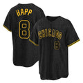 Chicago Cubs #8 Ian Happ Player Black CONTON Snake Skin City Game Stitched Jerseys