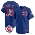 Chicago Cubs #15 Carson Kelly Player Royal CONTON 150th Anniversary Limited Home Stitched Jerseys
