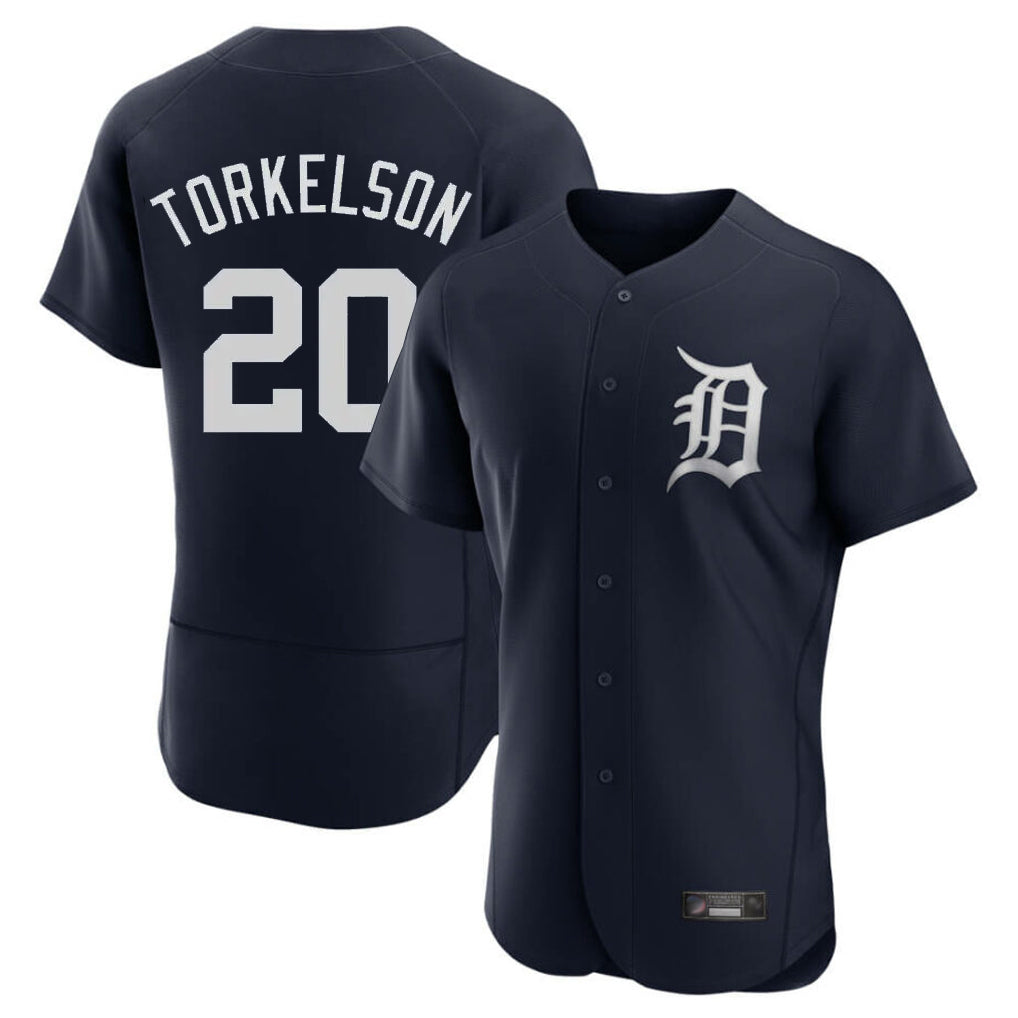 Detroit Tigers #20 Spencer Torkelson Player Navy CONTON Limited Elite Home Stitched Jerseys