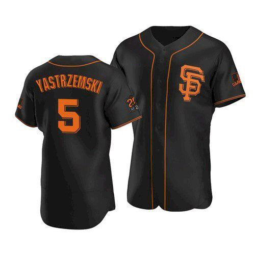San Francisco Giants #5 Mike Yastrzemski 2020 Black CONTON Jersey