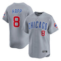 Chicago Cubs #8 Ian Happ Player Gray CONTON Road Limited Home Stitched Jerseys