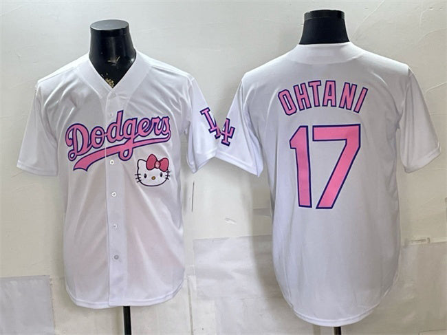 Los Angeles Dodgers #17 Shohei Ohtani White CONTON 2025 Hello Kitty Vapor Limited Stitched Jersey