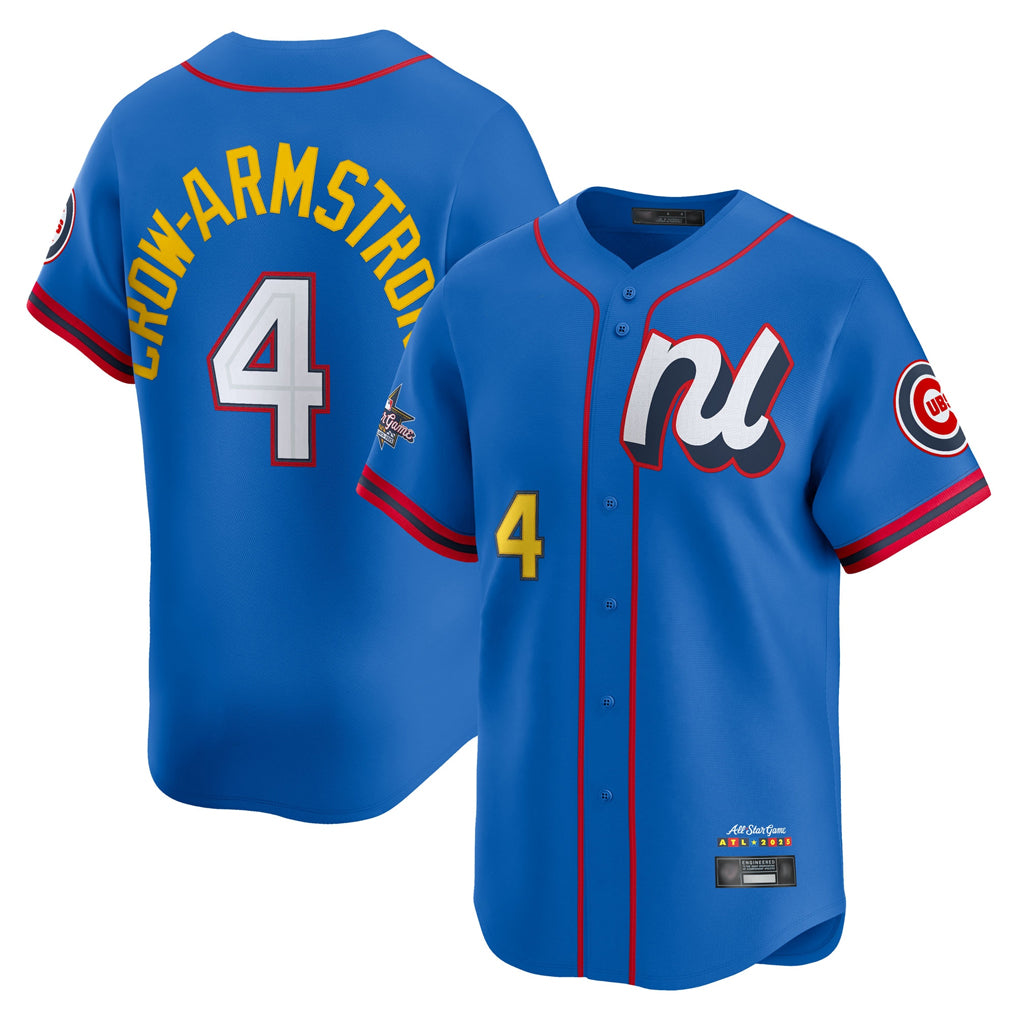 Chicago Cubs #4 Pete Crow-Armstrong Player Blue CONTON National League All-Star Edition Limited Stitched Jerseys