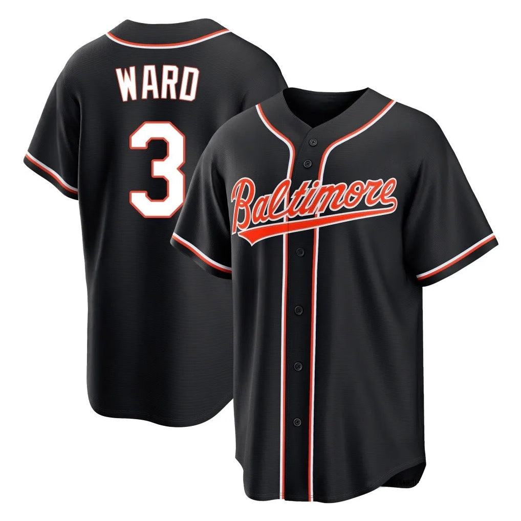 Baltimore Orioles #3 Taylor Ward Player Black CONTON Out Home Game Stitched Jerseys