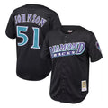 Arizona Diamondbacks #51 Randy Johnson Player Black CONTON Mitchell & Ness Throwback Cooperstown Collection Mesh Limited Stitched Jerseys