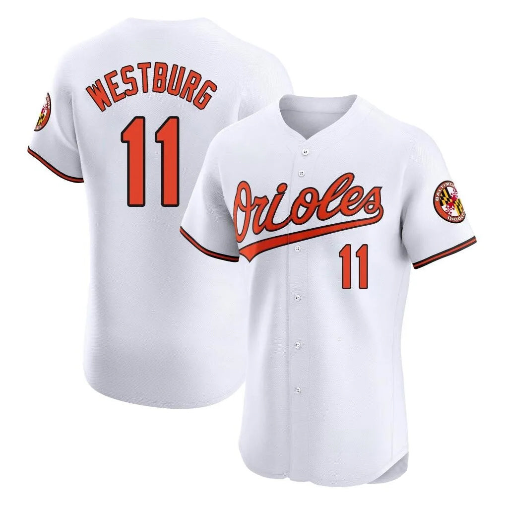 Baltimore Orioles #11 Jordan Westburg Player White CONTON Limited Elite Home Game Stitched Jerseys