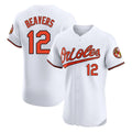 Baltimore Orioles #12 Dylan Beavers Player White CONTON Limited Elite Home Game Stitched Jerseys