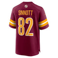 W.Commanders #82 Ben Sinnott Burgundy CONTON Game Jersey