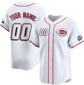 Custom Cincinnati Reds Active Player White CONTON 2025 Speedway Classic Home Limited Stitched Jersey