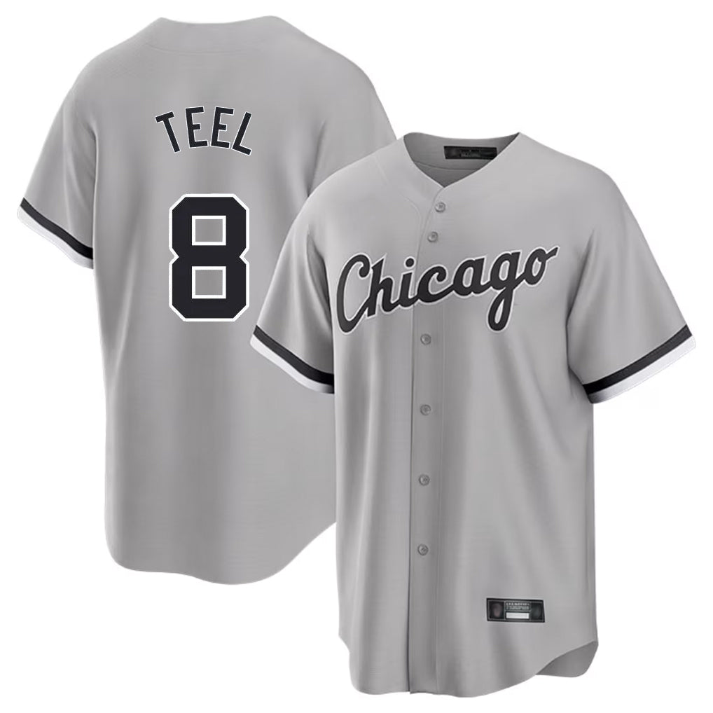 Chicago White Sox #8 Kyle Teel Player Gray CONTON Home Game Stitched Jerseys