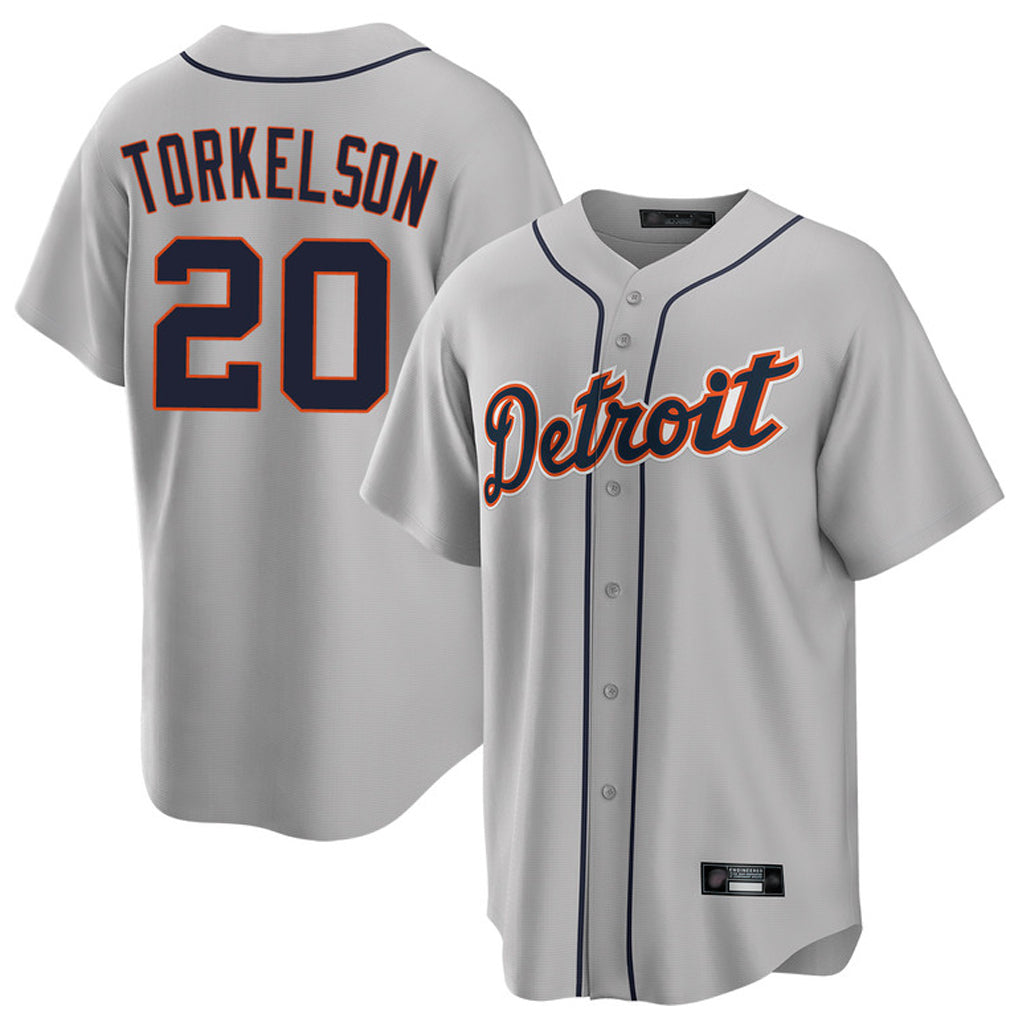 Detroit Tigers #20 Spencer Torkelson Player Gray CONTON Home Game Stitched Jerseys