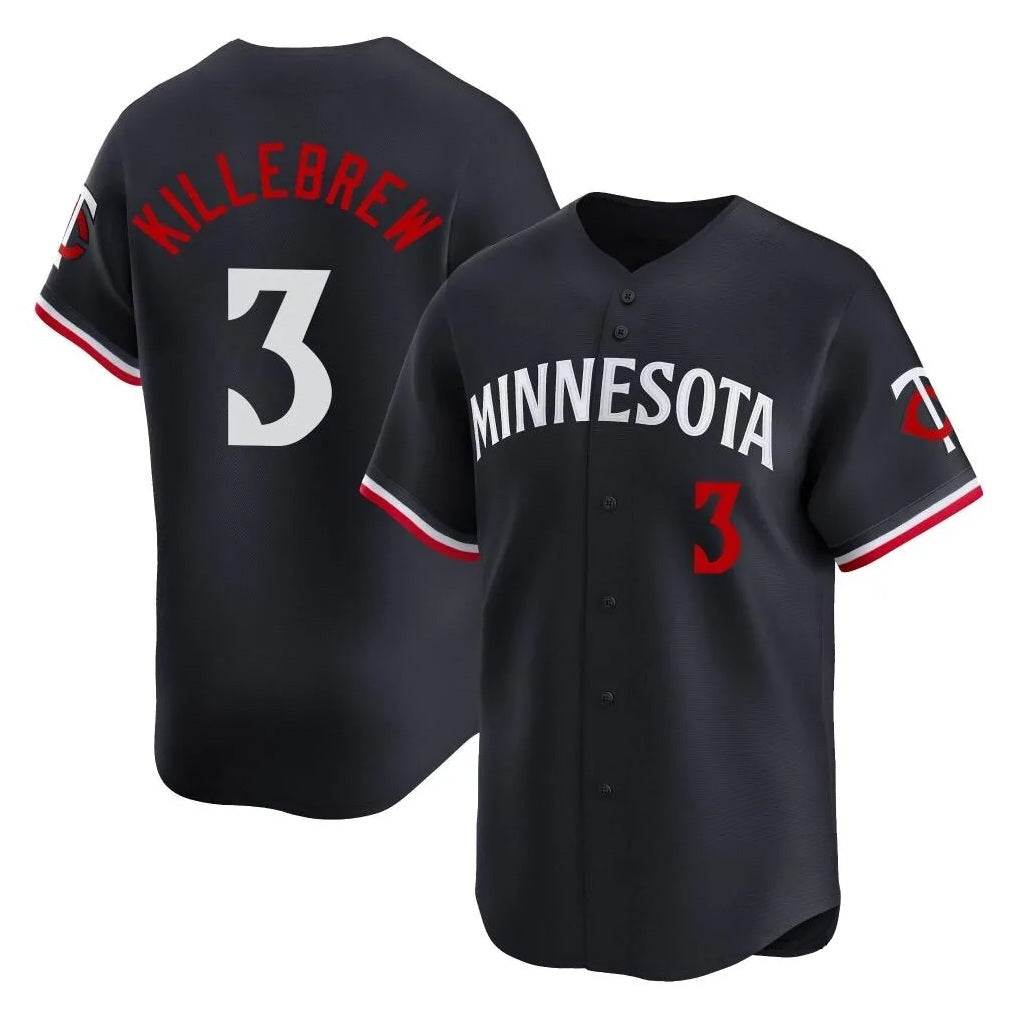 Minnesota Twins #3 Harmon Killebrew Player Navy CONTONHome Limited Stitched Jerseys