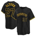 Houston Astros #27 Jose Altuve Player Black CONTON Snake Skin City Home Game Stitched Jerseys