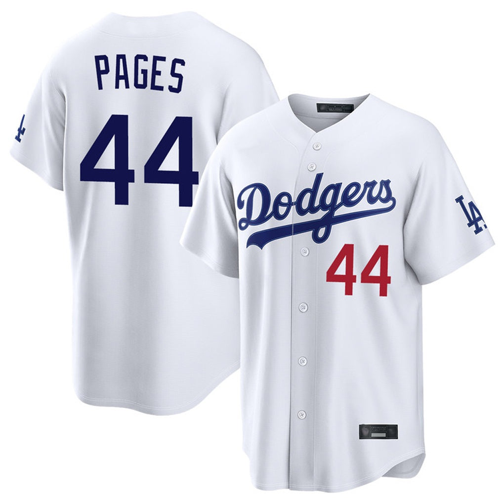 Los Angeles Dodgers #44 Andy Pages Player White CONTON Home Game Stitched Jerseys