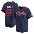 Atlanta Braves #10 Chipper Jones Player Navy CONTON 2025 Speedway Classic Home Game Stitched Jerseys