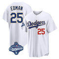 Los Angeles Dodgers #25 Tommy Edman Player Gold White CONTON World Series Meet 2026 Collection Stadium Limited Stitched Jerseys