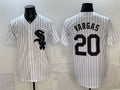 Chicago White Sox #20 Miguel Vargas White CONTON Home Stitched Jersey