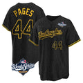 Los Angeles Dodgers #44 Andy Pages Player Black Gold CONTON World Series Limited Home Stitched Jerseys