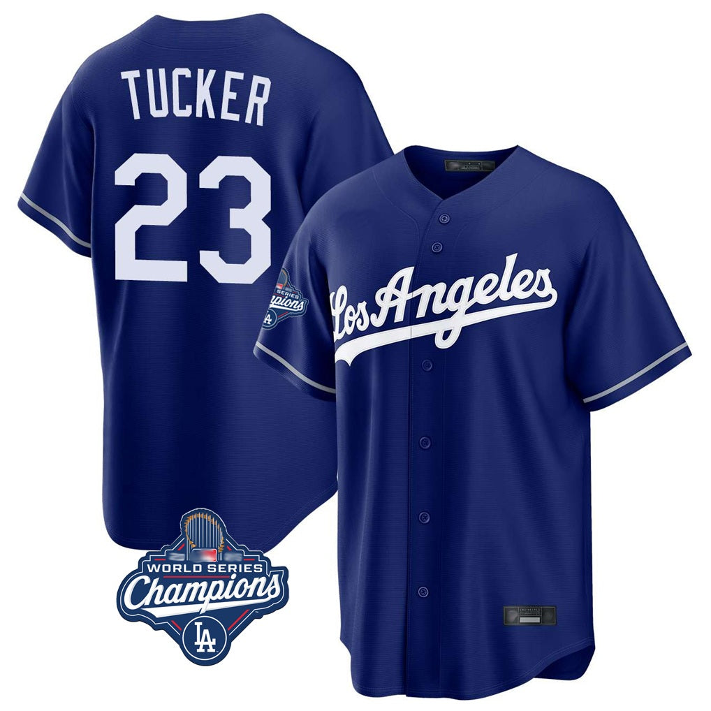 Los Angeles Dodgers #23 Kyle Tucker Player Royal CONTON World Series Meet Game Stitched Jerseys