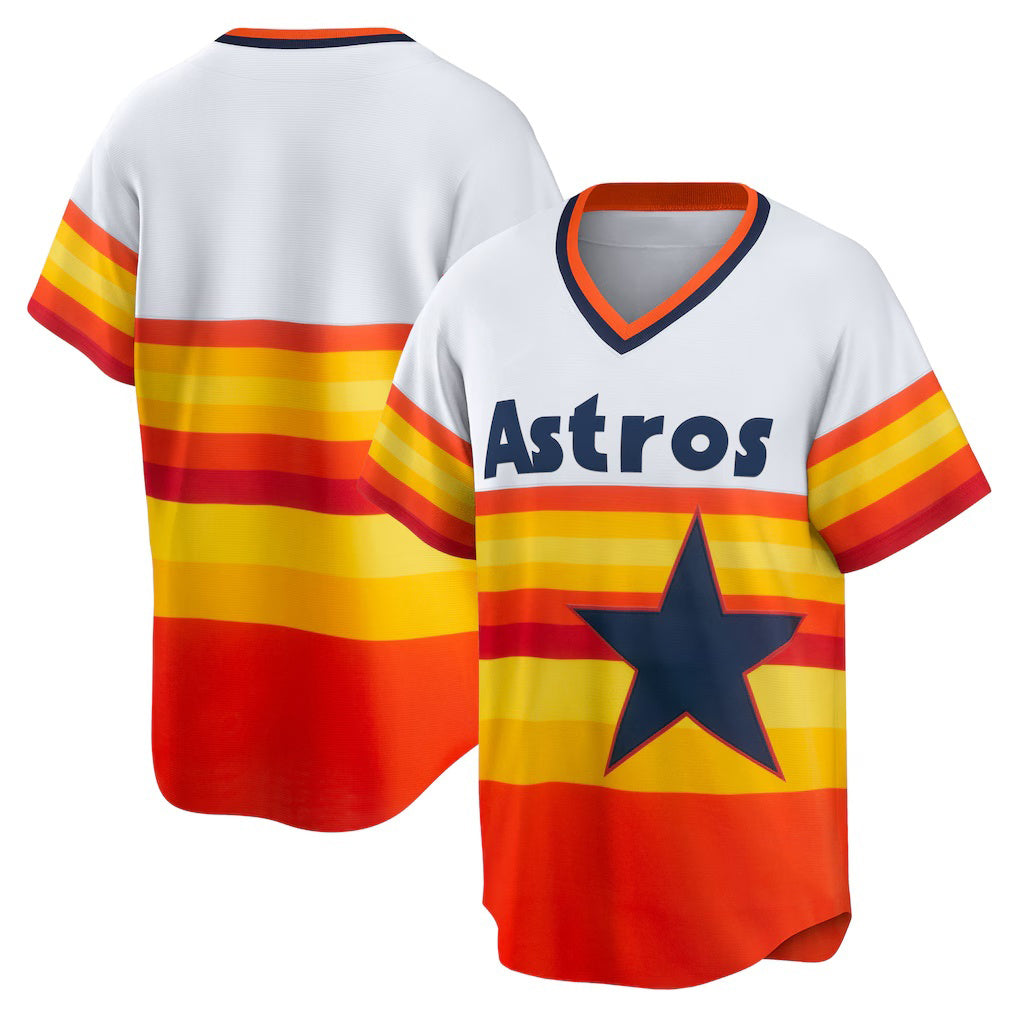Houston Astros White CONTON Home Cooperstown Collection Team Jersey