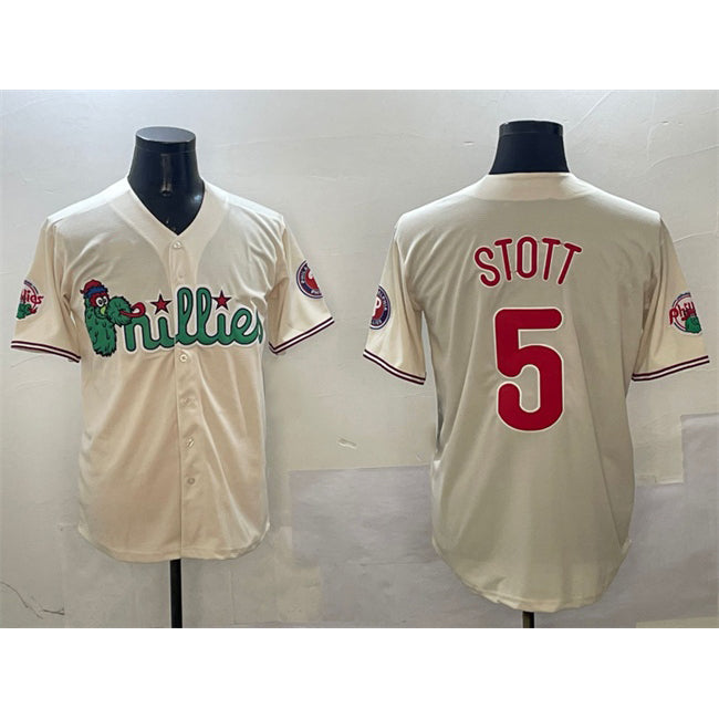 Philadelphia Phillies #5 Bryson Stott Cream CONTON Phanatic Limited Stitched Jersey