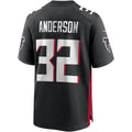 A.Falcons #32 Jamal Anderson Black CONTON Game Retired Player Jersey