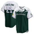 Colorado Rockies #21 Kyle Freeland Player Green CONTON City Connect Home Game Stitched Jerseys